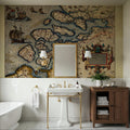 Old Map of the Netherlands, No.I, 1570 Mural Wallpaper - room preview 03