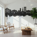Maidstone England Skyline Black & White Mural Wallpaper - room preview 03