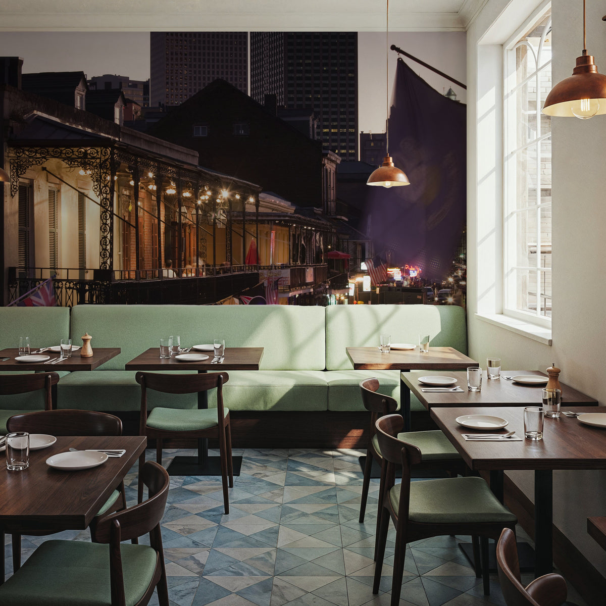 Bourbon Street Twilight Mural Wallpaper - room preview 03