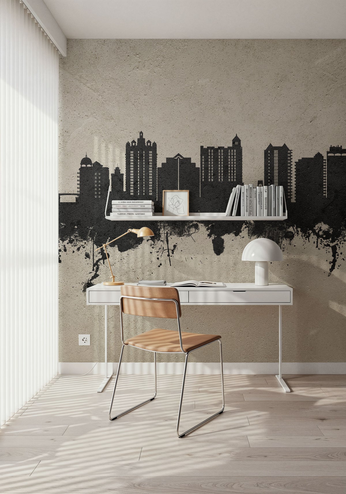 Sarasota Florida Skyline Concrete Mural Wallpaper - room preview 03