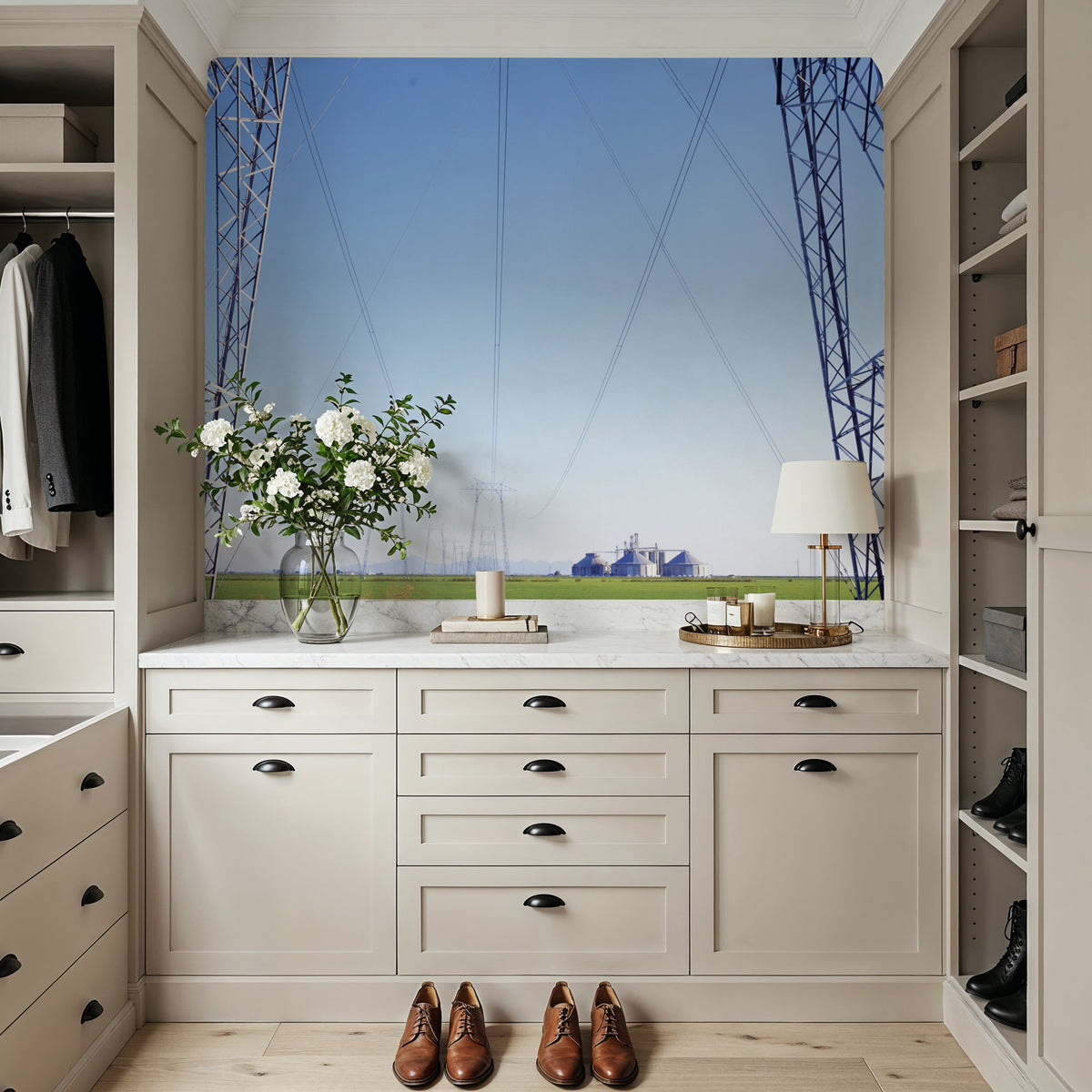 Fields of Power Mural Wallpaper - room preview 03