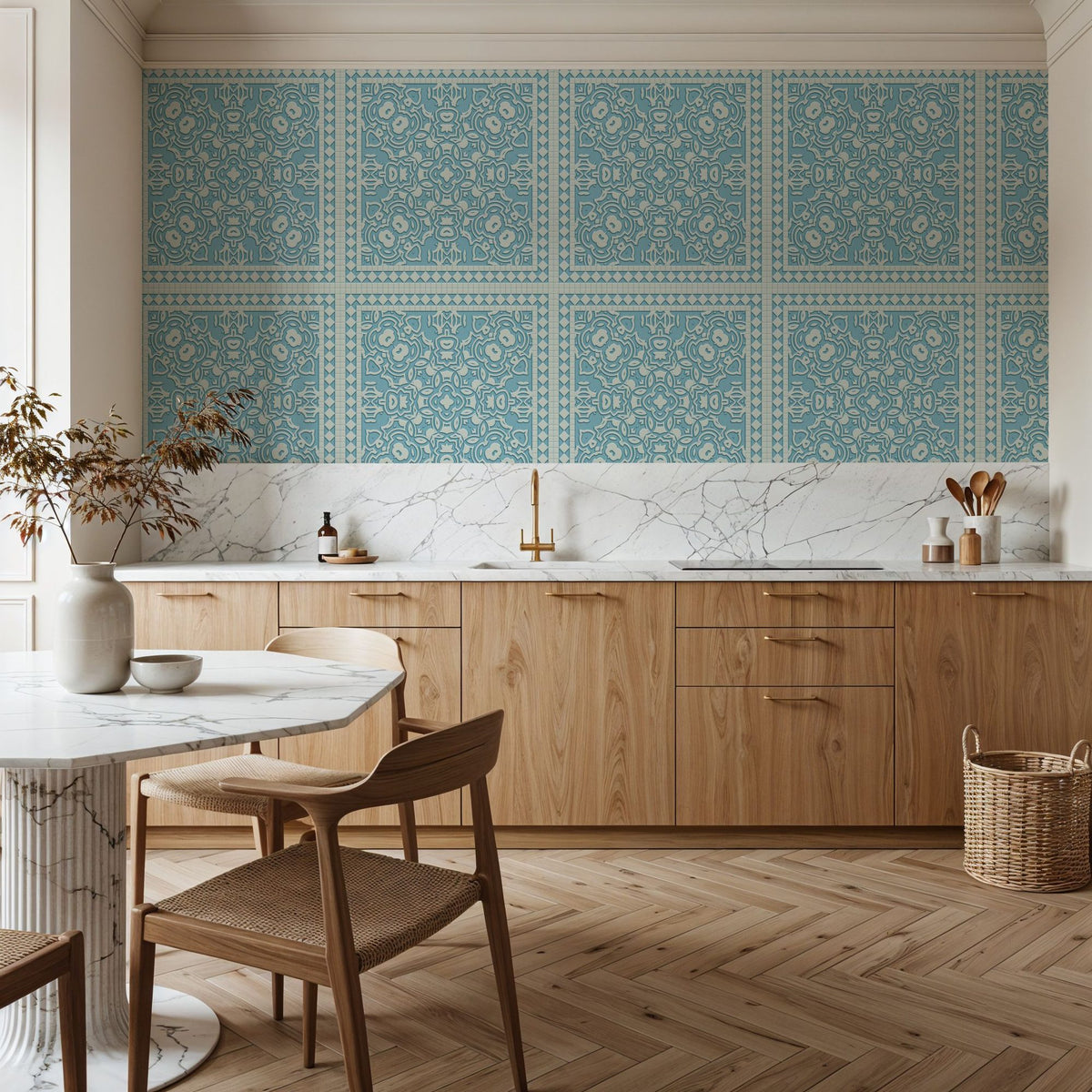 Mission Cement Tiles, Sky Mural Wallpaper - room preview 03