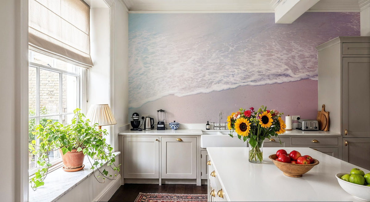 Pink Beach Mural Wallpaper - room preview 03