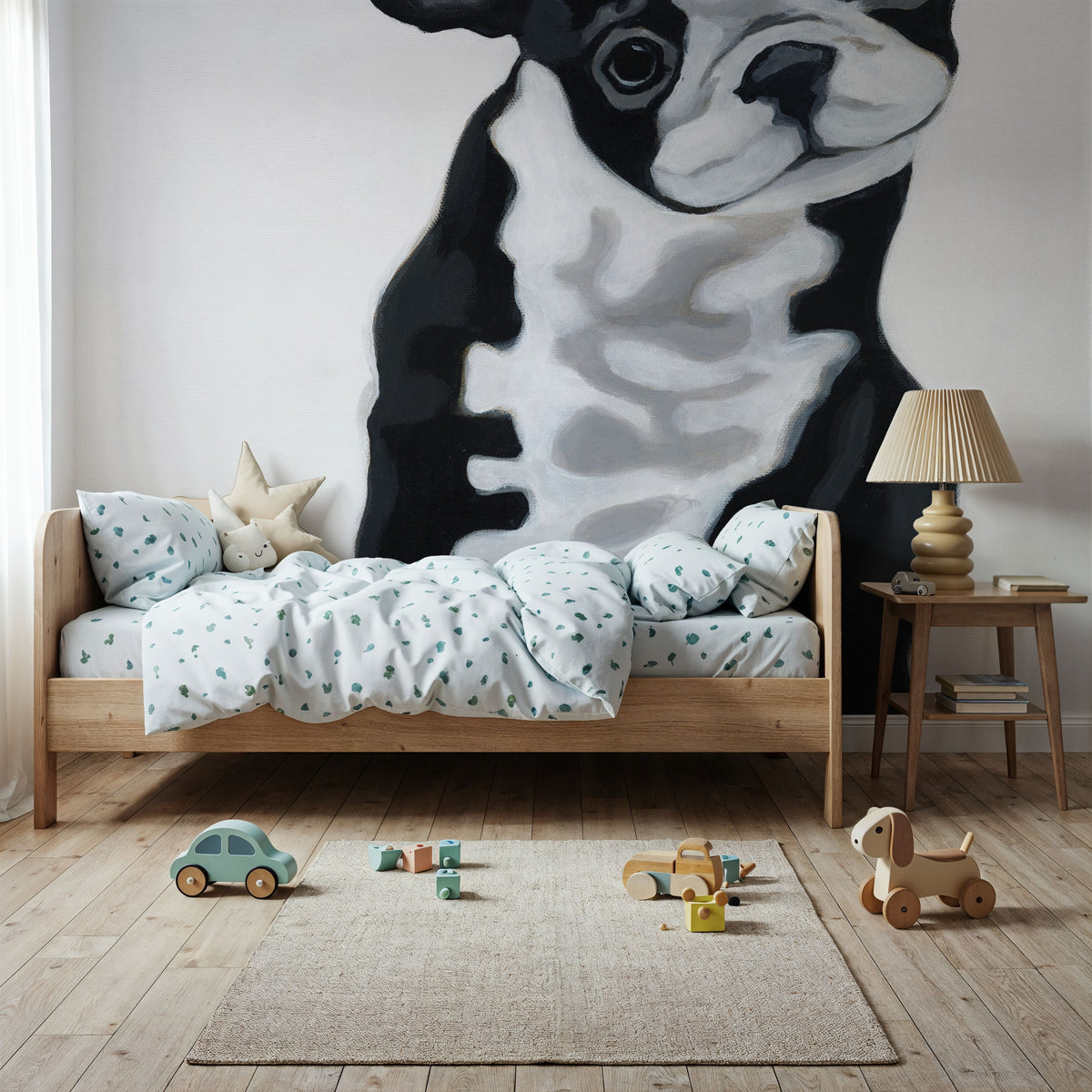 Puppy Rolls Mural Wallpaper - room preview 03