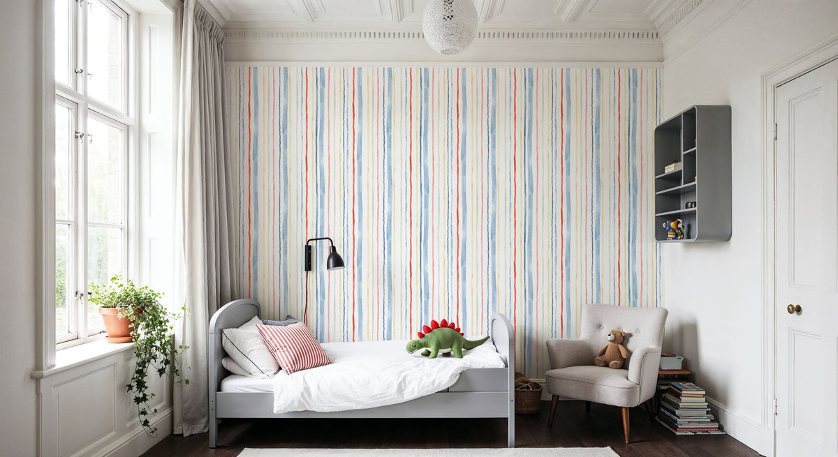 Painted Lines Mural Wallpaper - room preview 03