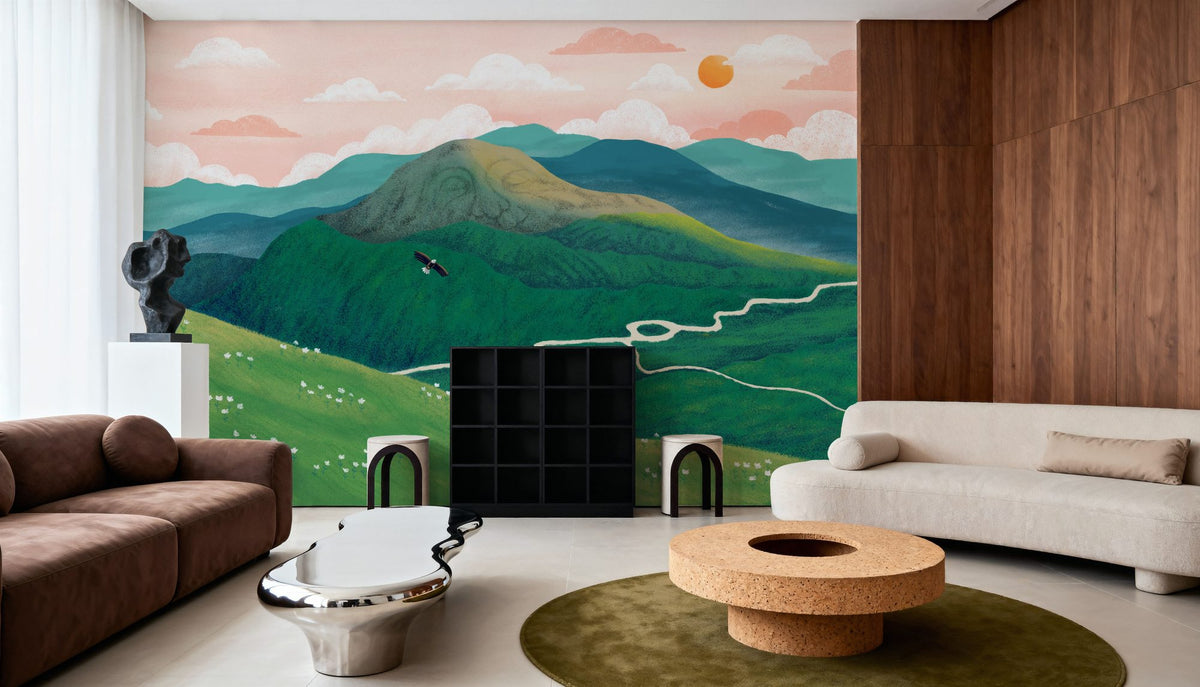 The Sleeping Mountain Mural Wallpaper - room preview 03