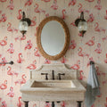 Flamingo Goals Coral Mural Wallpaper - room preview 03