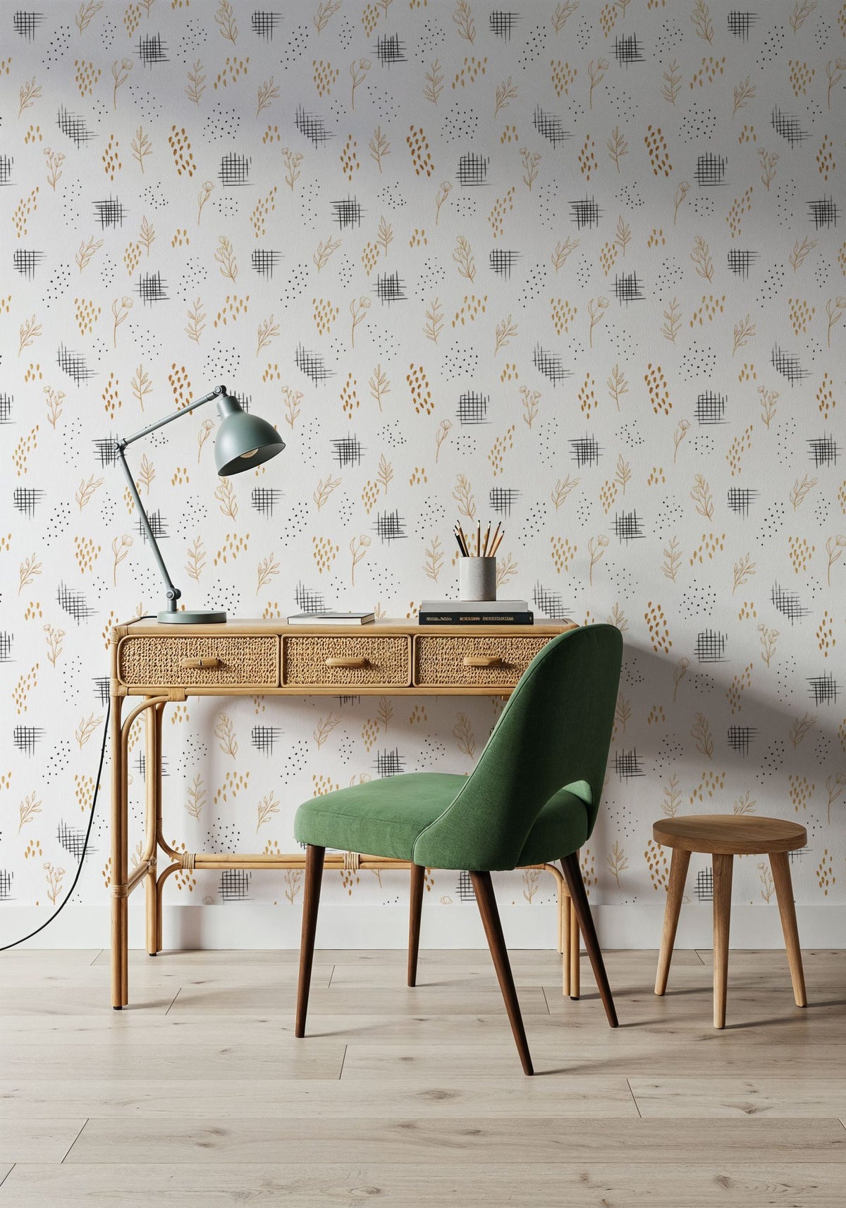 Lone Fall White Mural Wallpaper - room preview 03