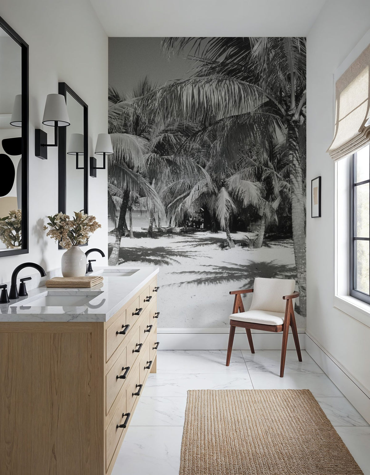 Palm Shadows Mural Wallpaper - room preview 03