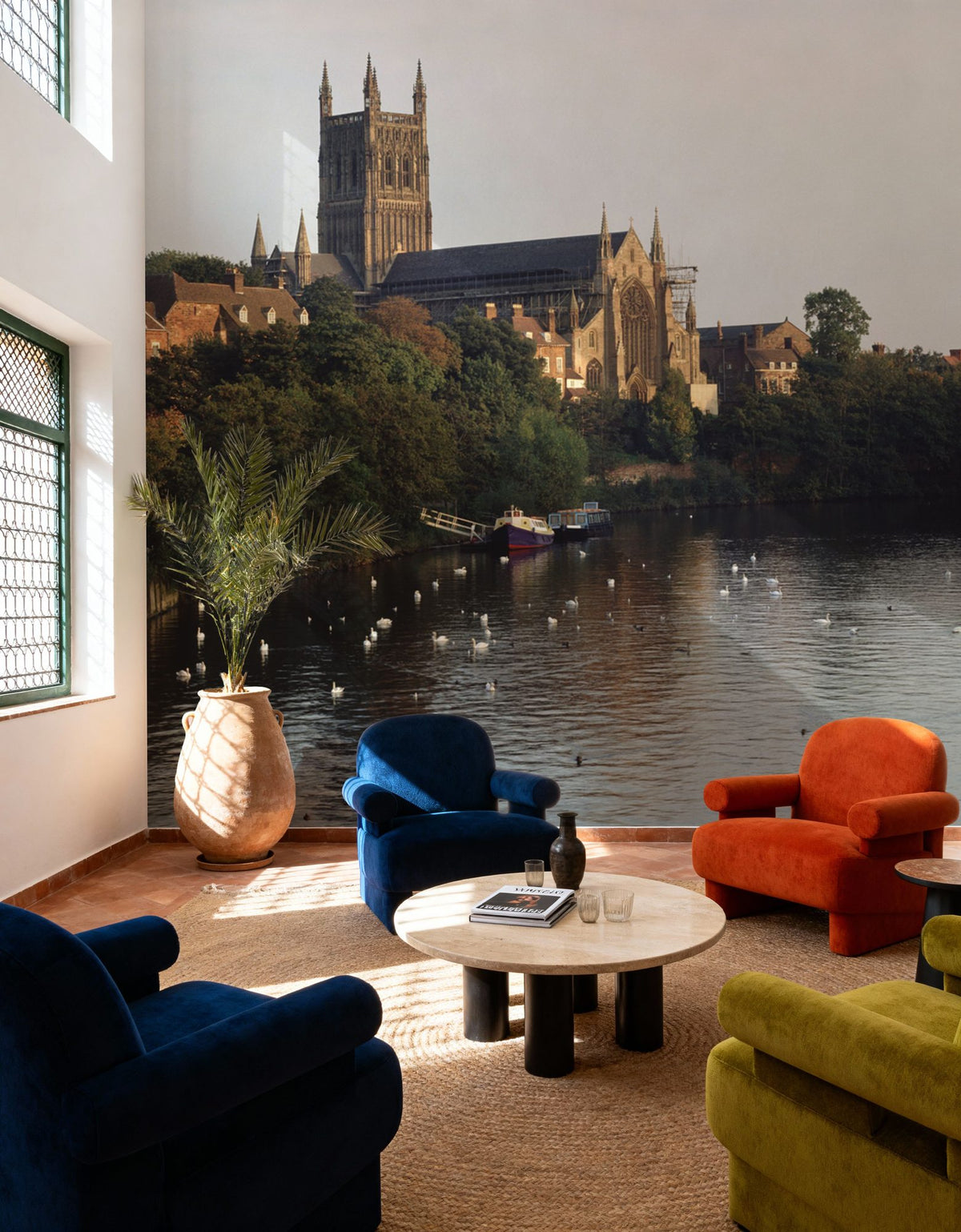 Cathedral Riverfront Mural Wallpaper - room preview 03