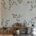 Rambling Rose, Ivory on Cloud Mural Wallpaper - room preview 03