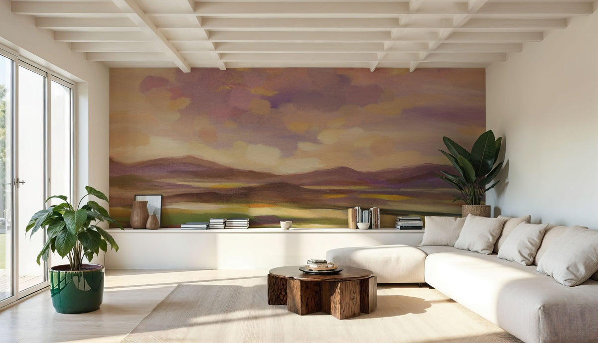 Purple Cloud Mural Wallpaper - room preview 03