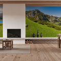 Alpine Valley Pasture Mural Wallpaper - room preview 03