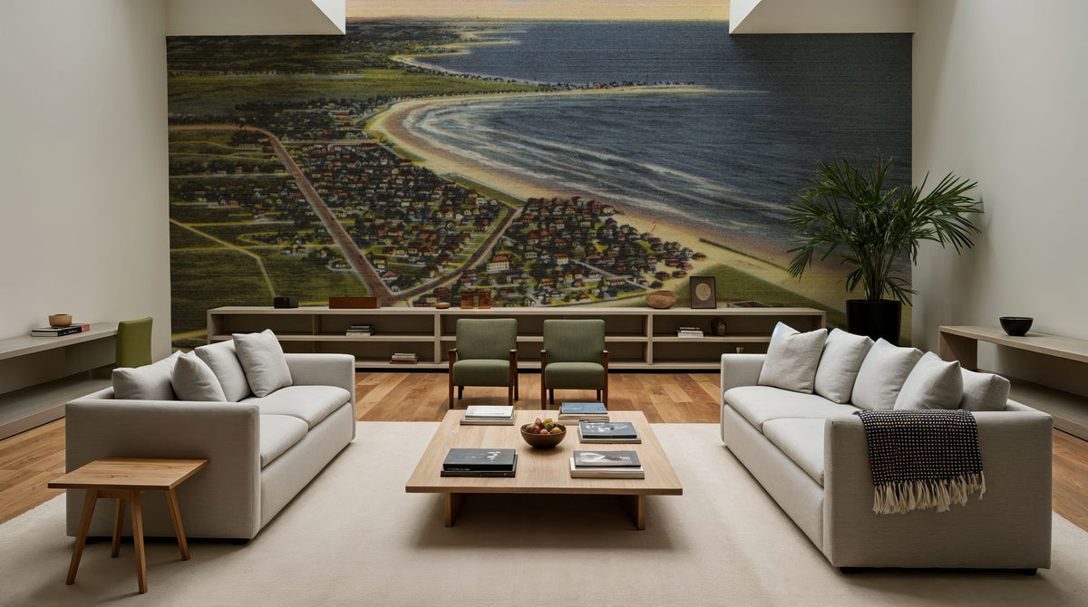 Greetings From the Beach Mural Wallpaper - room preview 03