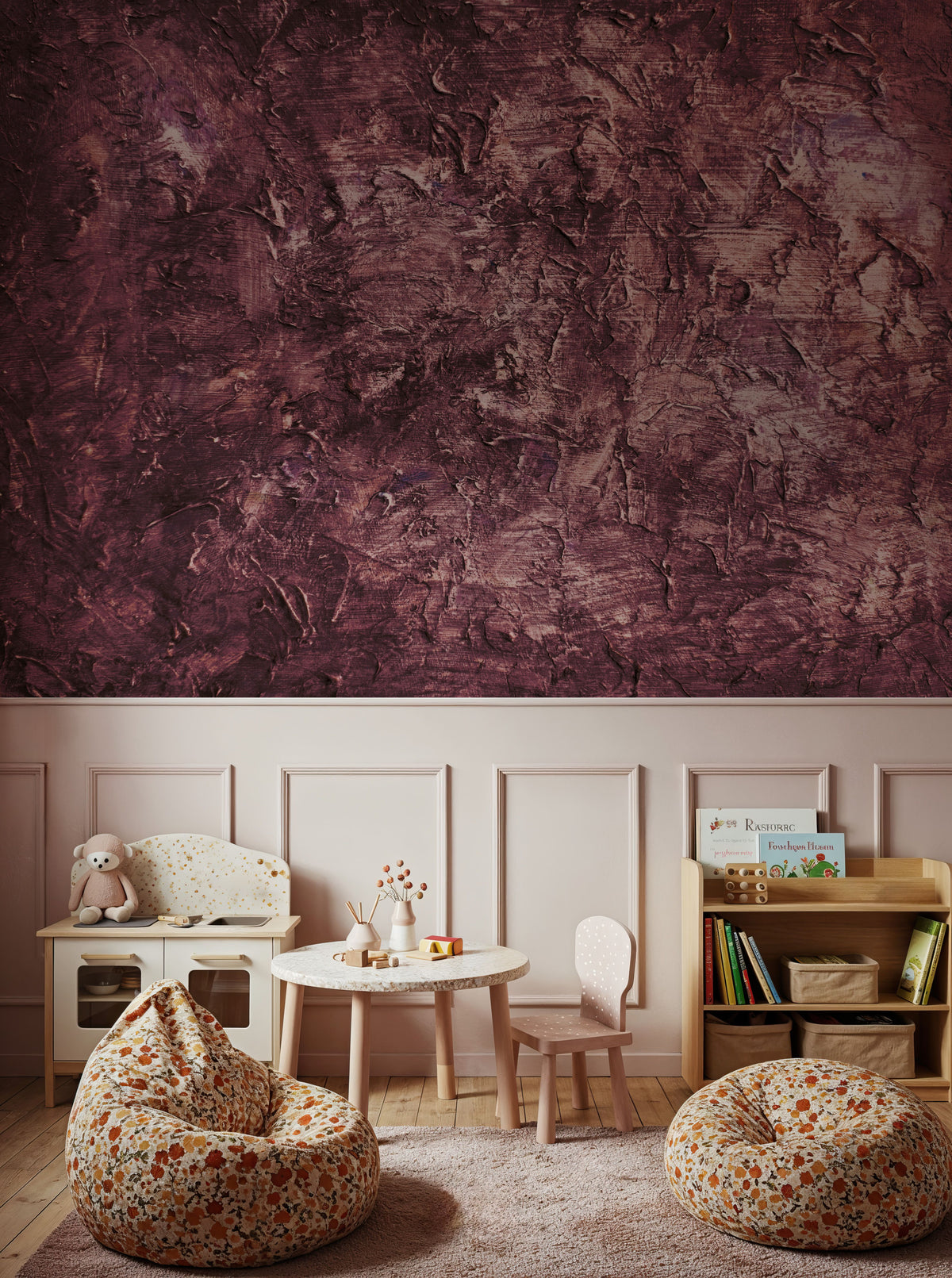 Forest Floor II Plum Mural Wallpaper - room preview 03