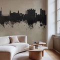 Fayetteville Arkansas Skyline Concrete Mural Wallpaper - room preview 03