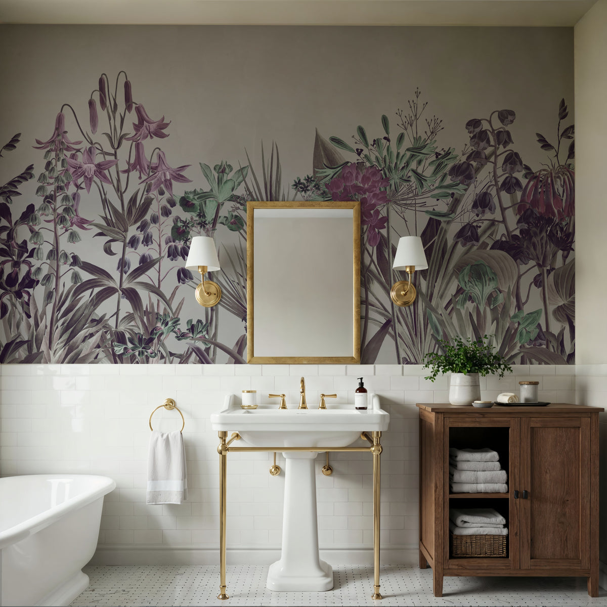 Field of Dreams Purple Mural Wallpaper - room preview 03