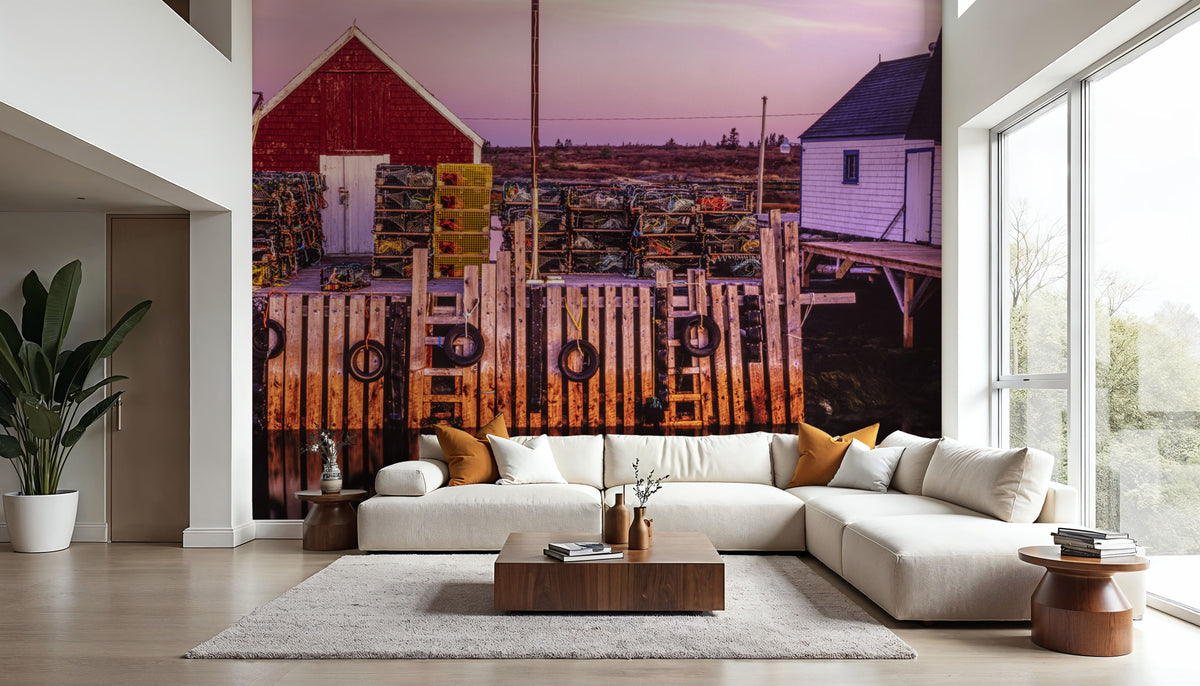 Lobster Fishing Mural Wallpaper - room preview 03