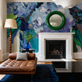 August Bloom Blue Hydrangea Mural Wallpaper - room preview 03