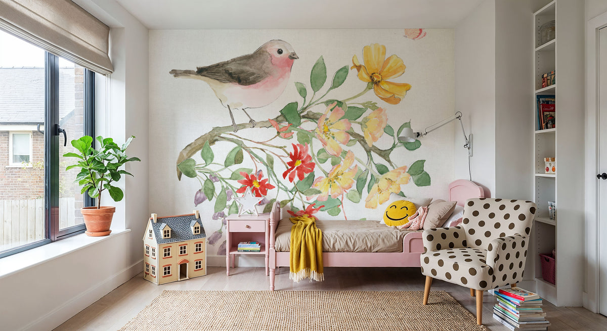 Soft Meadow IV Mural Wallpaper - room preview 03
