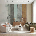 Beachscape VII Gold Neutral Mural Wallpaper - room preview 03