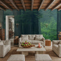 Misty Woodland Heights Mural Wallpaper - room preview 03