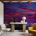 Pink Downtown Mural Wallpaper - room preview 03