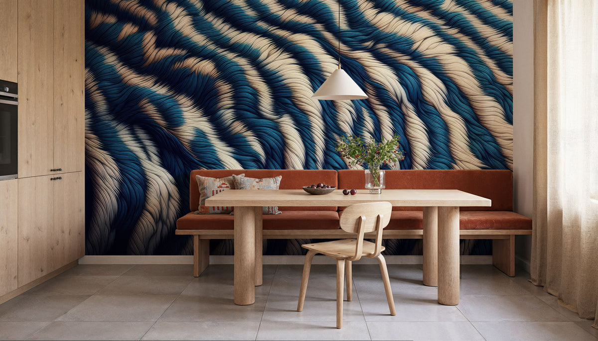 Blue Tiger Mural Wallpaper - room preview 03