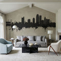 Winston-Salem North Carolina Skyline Concrete Mural Wallpaper - room preview 03