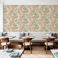 Overleaf Woodland Pattern, Green Mural Wallpaper - room preview 03