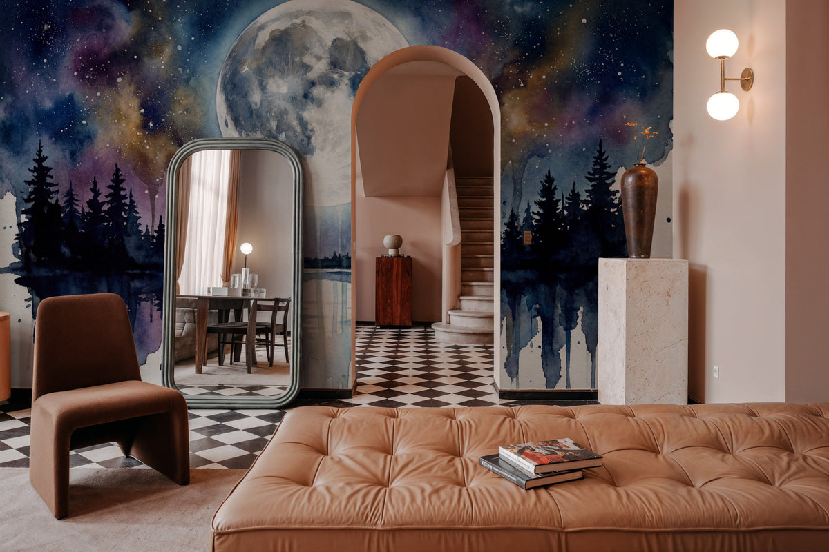 Forest Lake - Powerful Moon Series Mural Wallpaper - room preview 03