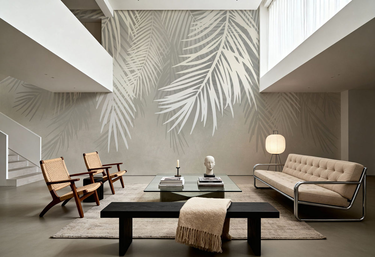 Snow Palms Mural Wallpaper - room preview 03