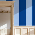 Circus Stripes, Blue on Blue Mural Wallpaper - room preview 03
