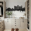 Tacoma Washington Skyline Black & White Mural Wallpaper - room preview 03