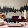 Würzburg Germany Skyline Concrete Mural Wallpaper - room preview 03