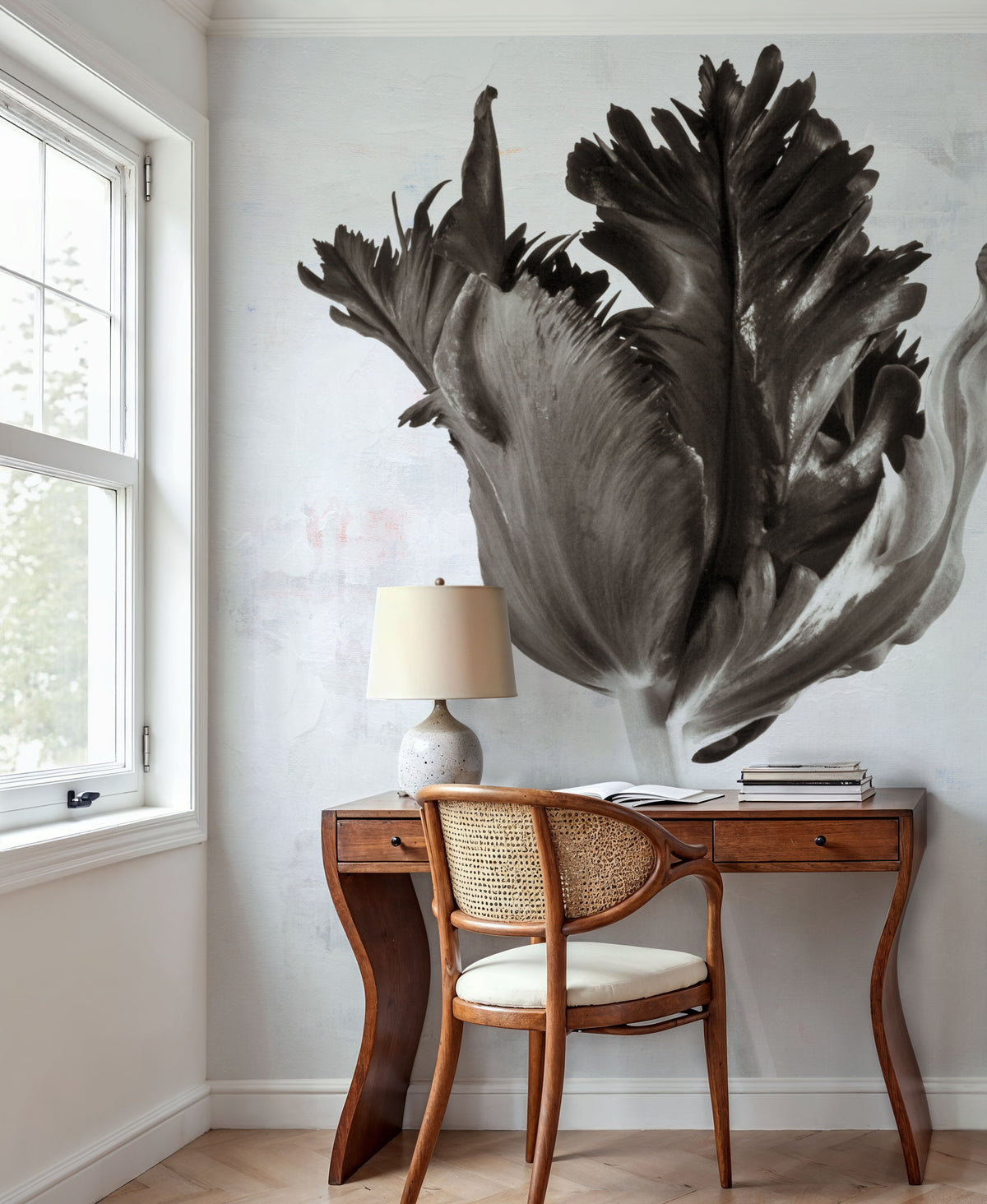Sepia Tulip I Mural Wallpaper - room preview 03