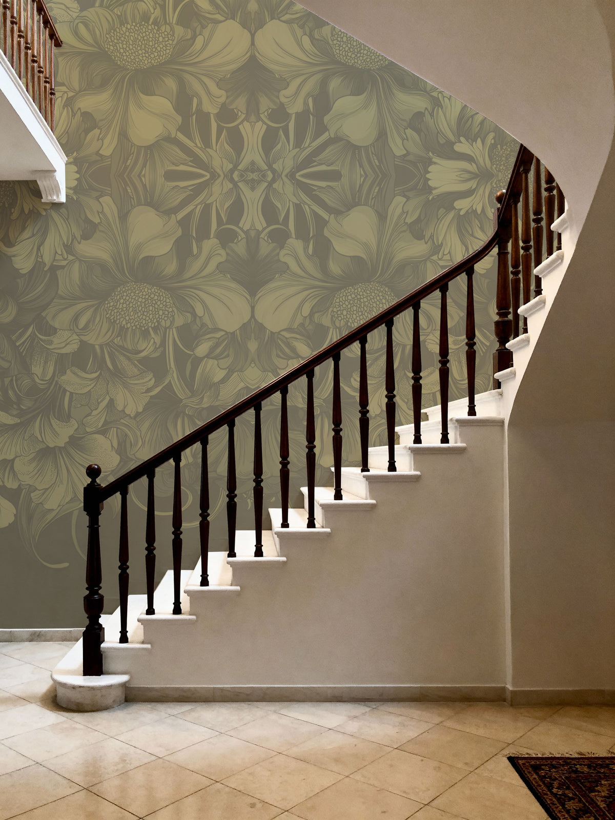 Scandi Flower Ceiling I Mural Wallpaper - room preview 03
