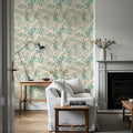 Harvest Sprig White Mural Wallpaper - room preview 03