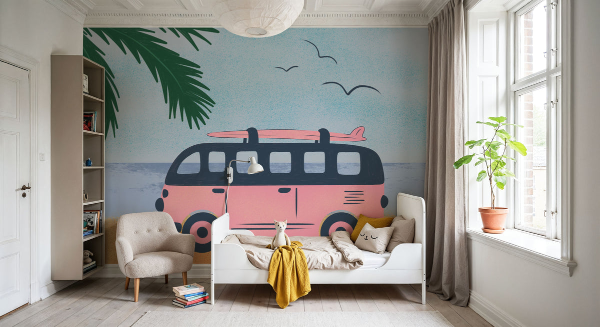 Sweet Surf Bus Mural Wallpaper - room preview 03