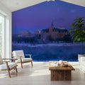 Saskatoon Skyline in Winter Mural Wallpaper - room preview 03