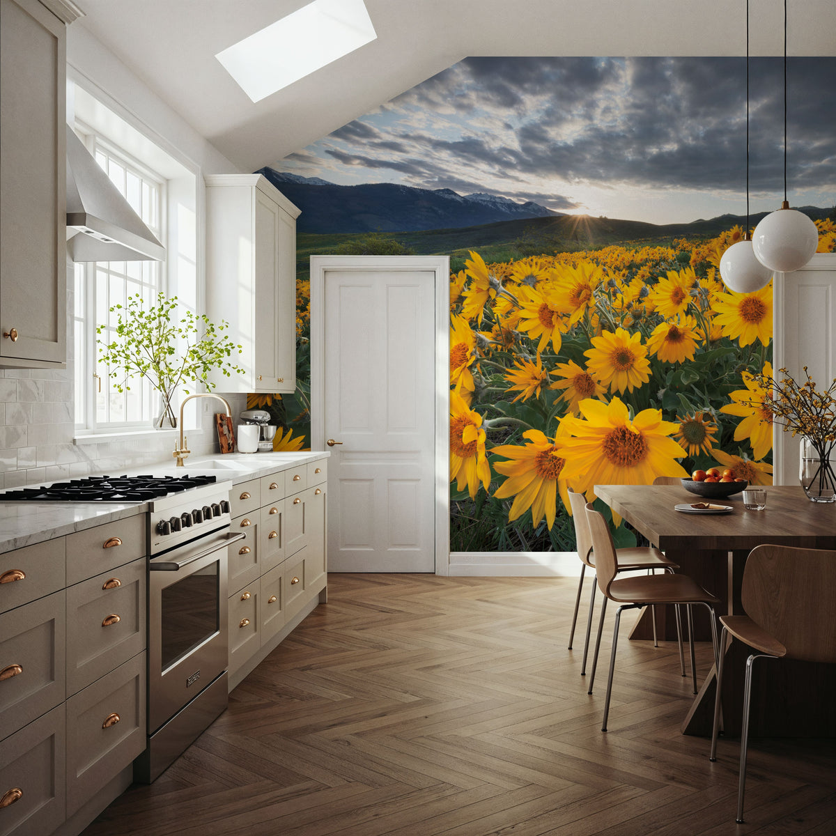Methow Valley Wildflowers I Mural Wallpaper - room preview 03