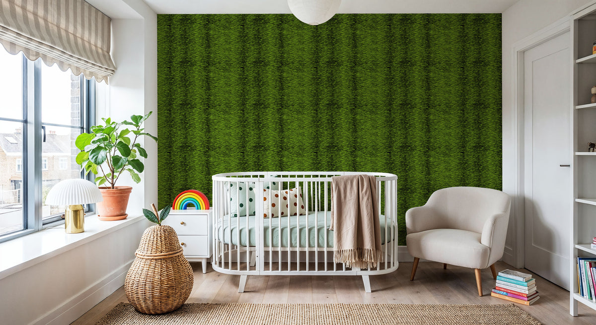 Panthera Tiger, Dill Green Mural Wallpaper - room preview 03
