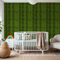 Panthera Tiger, Dill Green Mural Wallpaper - room preview 03