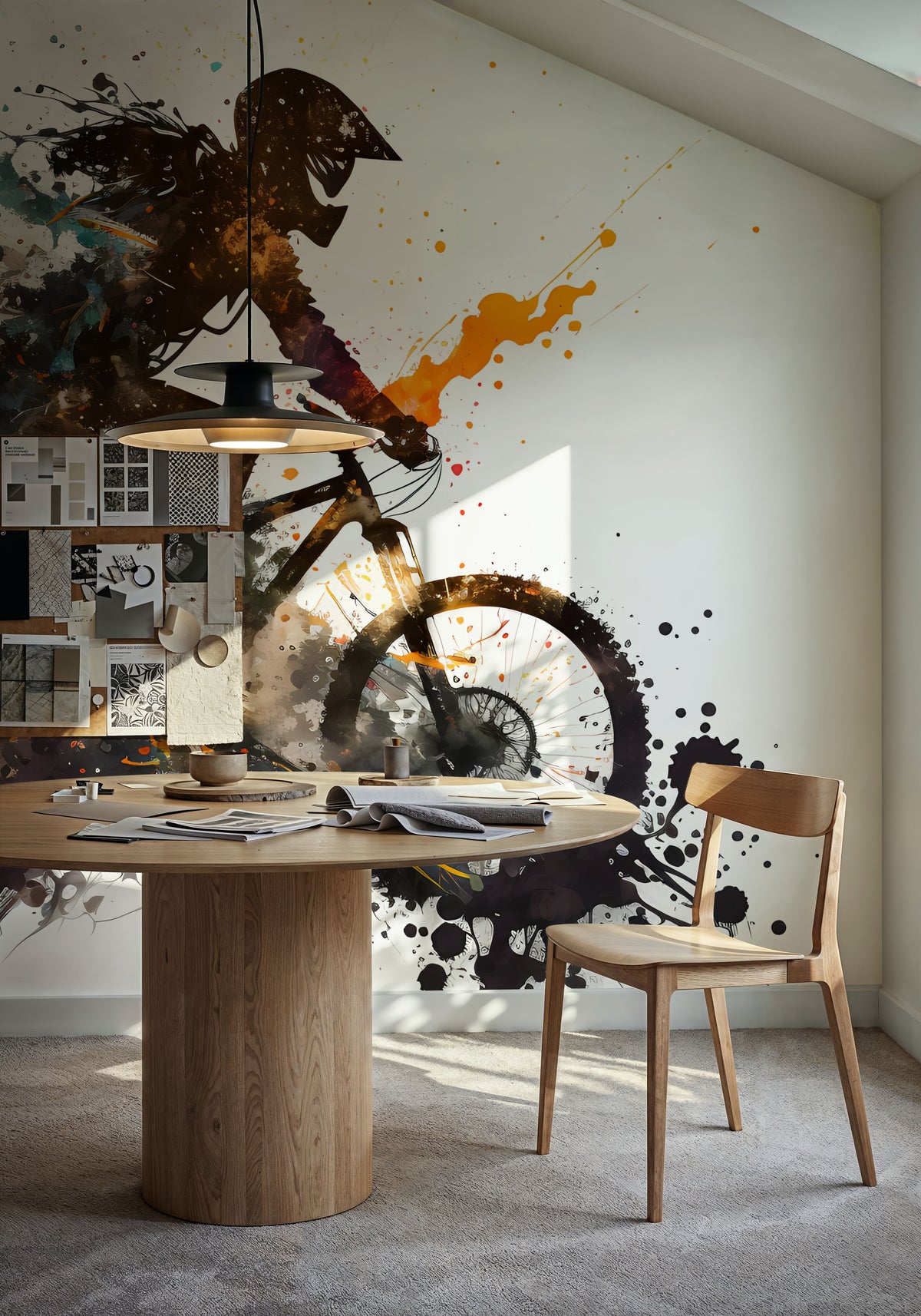 Mountainbike Action Mural Wallpaper - room preview 03