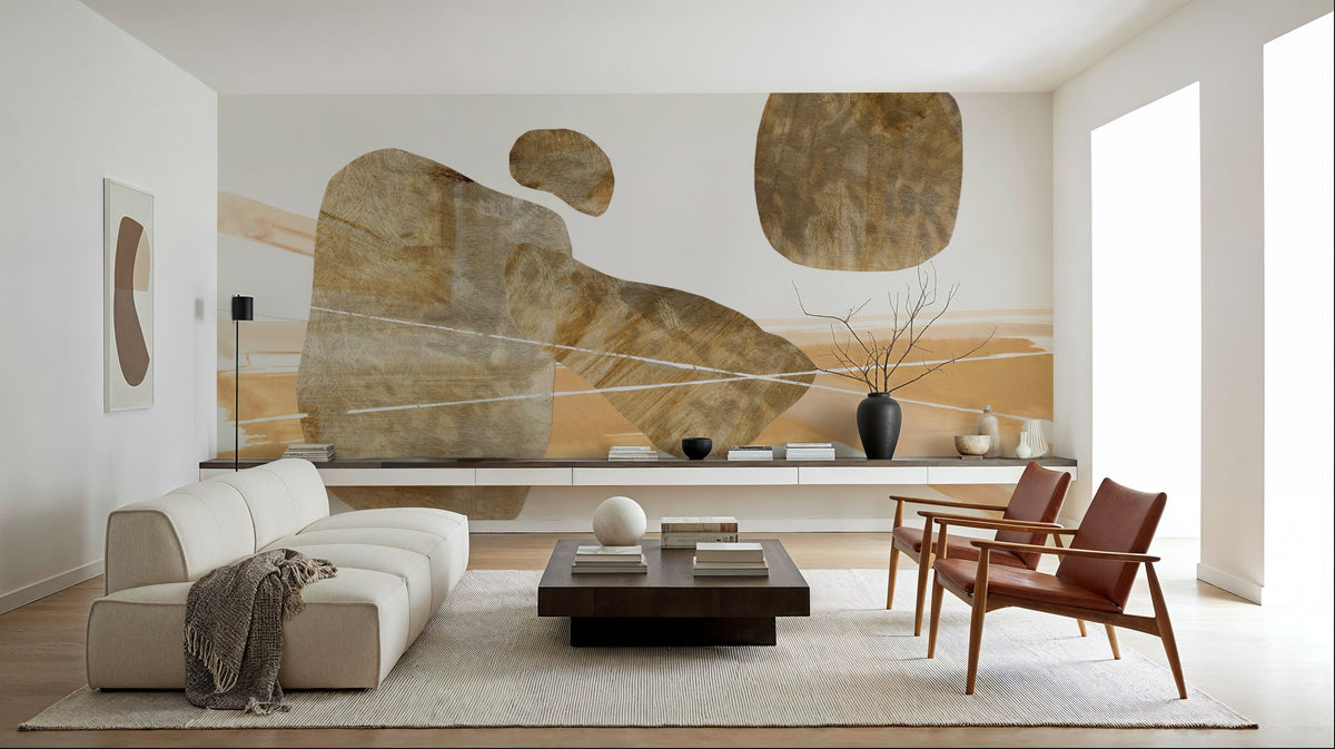 Metallic Texture Tall II Mural Wallpaper - room preview 03