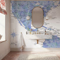 US Mexico Caribbean Map - Isidora Mural Wallpaper - room preview 03