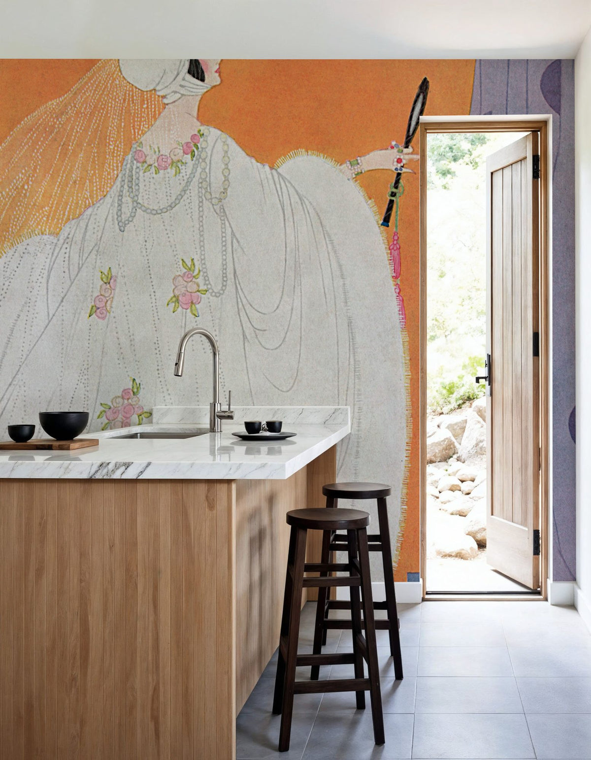 Vintage Fashion Cover V Mural Wallpaper - room preview 03