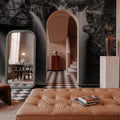 Johnston Creek Canyon BW Mural Wallpaper - room preview 03