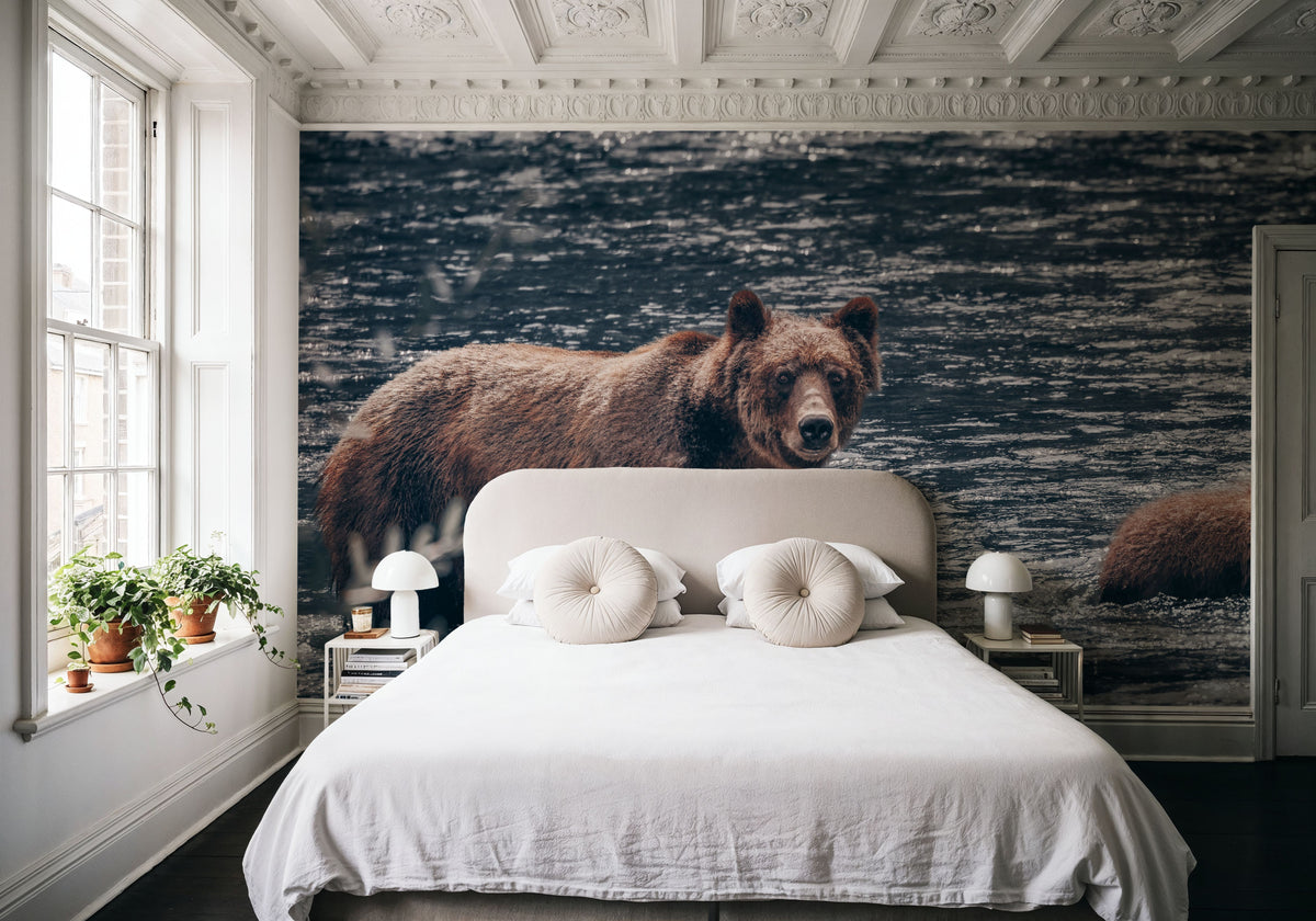 Crossing Neutral Mural Wallpaper - room preview 03