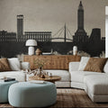 Le Havre France Skyline Concrete Mural Wallpaper - room preview 03